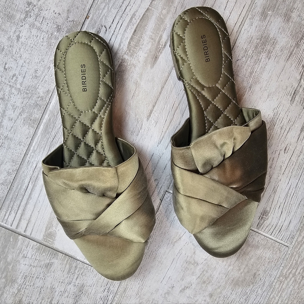 Birdies | the songbird satin quilted mules 6.5 - Picture 7 of 8
